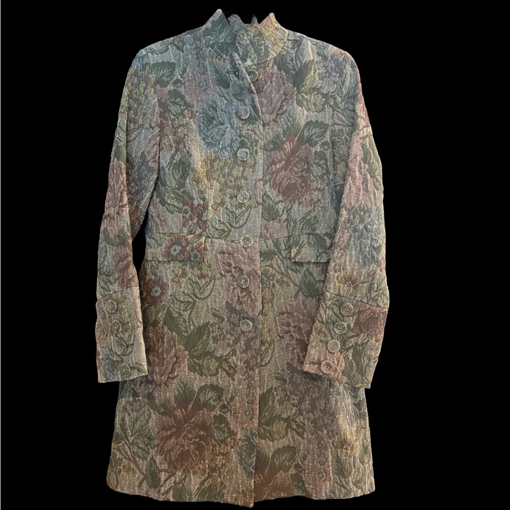 Express Multicolor Floral Trench Coat